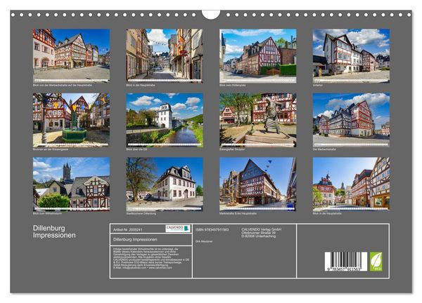 Produktbild: Dillenburg Impressionen (Wandkalender 2026 DIN A3 quer), CALVENDO Monatskalender
