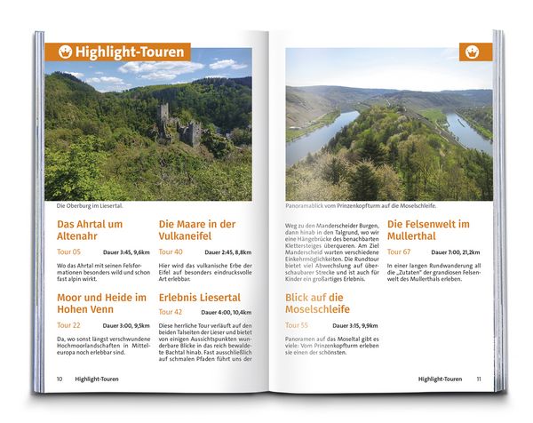 Produktbild: KOMPASS Wanderf&uuml;hrer Eifel mit Mosel, Luxemburger Schweiz und Hohem Venn, 70 Touren mit Extra-Tourenkarte