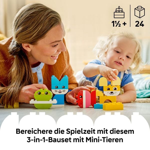 Produktbild: LEGO DUPLO 10477 3-in-1 Kreative Tiere, Spielzeug f&uuml;r Kinder ab 1 Jahr