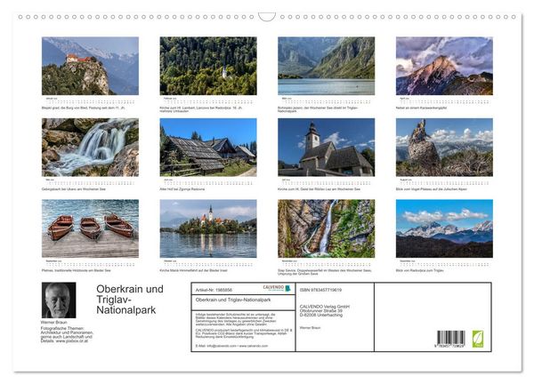 Produktbild: Oberkrain und Triglav-Nationalpark (Wandkalender 2026 DIN A2 quer), CALVENDO Monatskalender