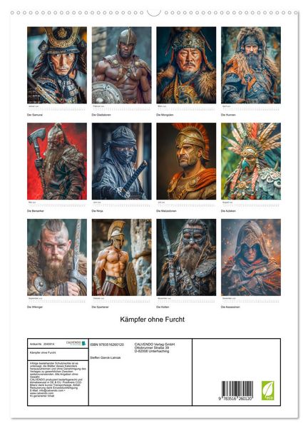 Produktbild: K&auml;mpfer ohne Furcht (hochwertiger Premium Wandkalender 2026 DIN A2 hoch), Kunstdruck in Hochglanz