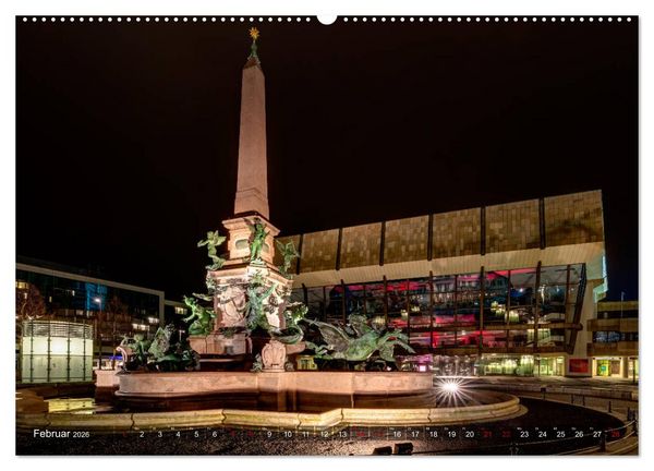 Produktbild: Nachts in Leipzig (Wandkalender 2026 DIN A2 quer), CALVENDO Monatskalender