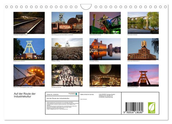 Produktbild: Auf der Route der Industriekultur (Wandkalender 2026 DIN A4 quer), CALVENDO Monatskalender