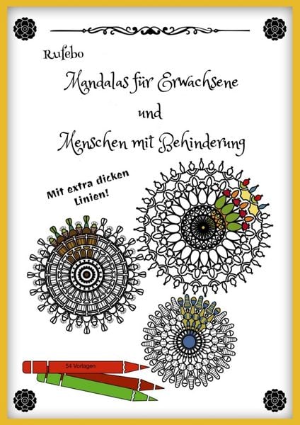 Produktbild: Mandalas f&uuml;r Erwachsene und Menschen mit Behinderung - Mit extra dicken Linien!