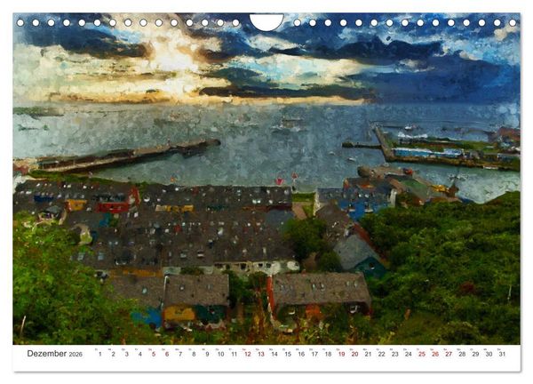 Produktbild: Nordseeinsel Helgoland - Ansichten der Insel in Acryl (Wandkalender 2026 DIN A4 quer), CALVENDO Monatskalender