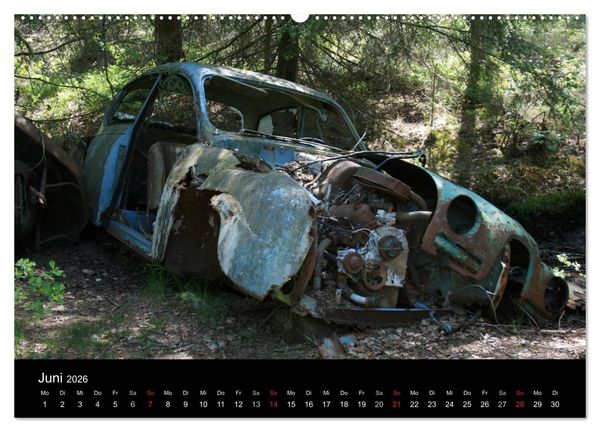 Produktbild: Schrottautos im Kyrk&ouml; Mosse (hochwertiger Premium Wandkalender 2026 DIN A2 quer), Kunstdruck in Hochglanz