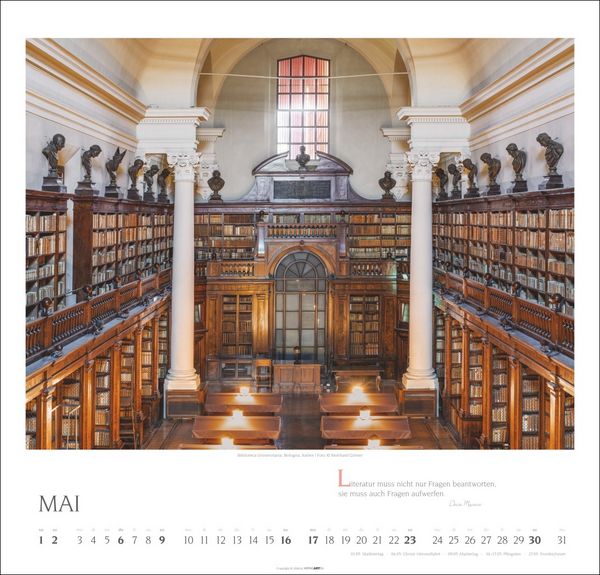 Produktbild: Welt der Bibliotheken Kalender 2027