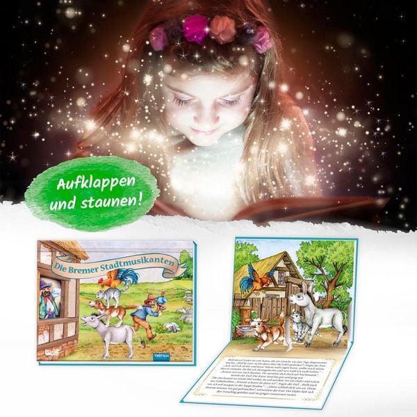 Produktbild: Tr&ouml;tsch M&auml;rchenbuch Pop-up-Buch Die Bremer Stadtmusikanten