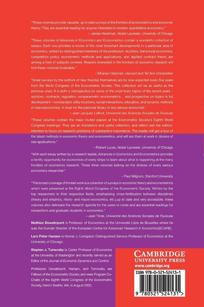 Produktbild: Advances in Economics and Econometrics