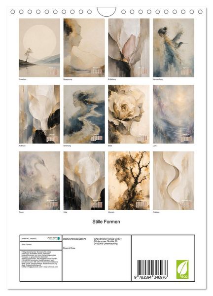Produktbild: Stille Formen (Wandkalender 2027 DIN A4 hoch), CALVENDO Monatskalender