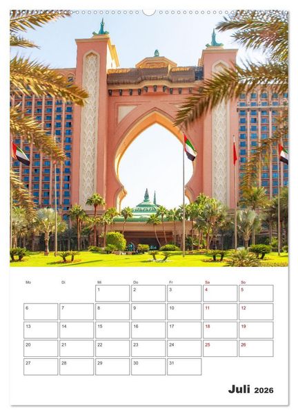 Produktbild: Dubai - Urlaubsplaner (Wandkalender 2026 DIN A2 hoch), CALVENDO Monatskalender