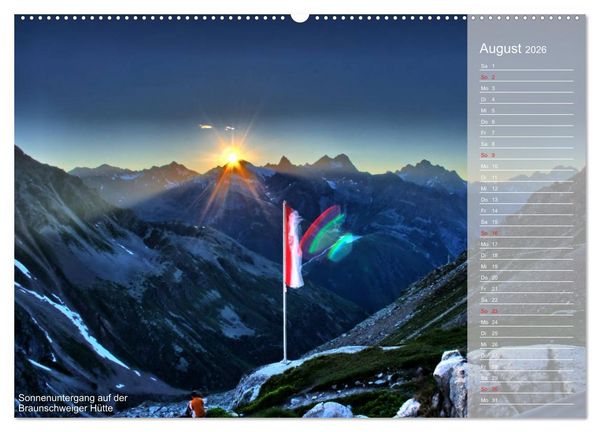 Produktbild: Alpen&uuml;berquerung (hochwertiger Premium Wandkalender 2026 DIN A2 quer), Kunstdruck in Hochglanz