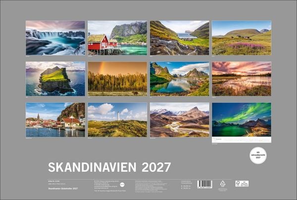 Produktbild: Skandinavien Globetrotter Kalender 2027 - Von stillen W&auml;ldern, Seen und Fjorden