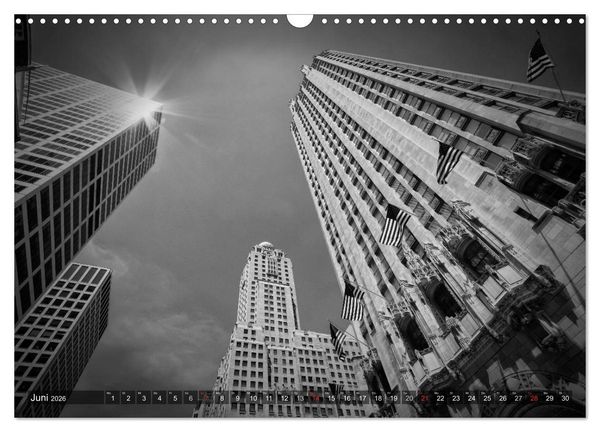 Produktbild: CHICAGO Monochrom (Wandkalender 2026 DIN A3 quer), CALVENDO Monatskalender
