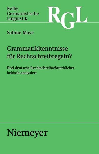 Produktbild: Grammatikkenntnisse f&uuml;r Rechtschreibregeln?