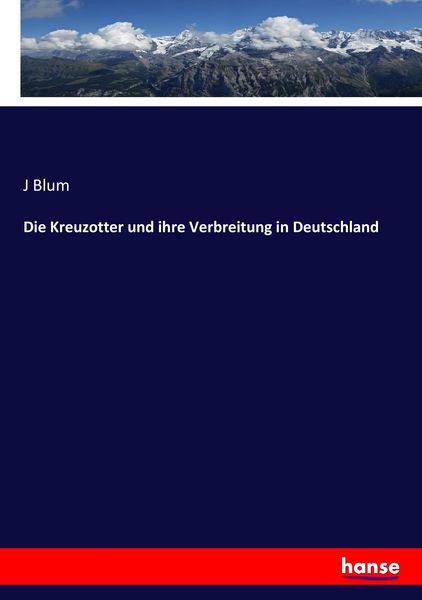 Produktbild: Die Kreuzotter und ihre Verbreitung in Deutschland