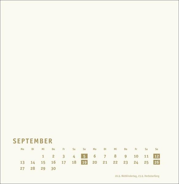 Produktbild: Premium-Bastelkalender gold gro&szlig; 2027