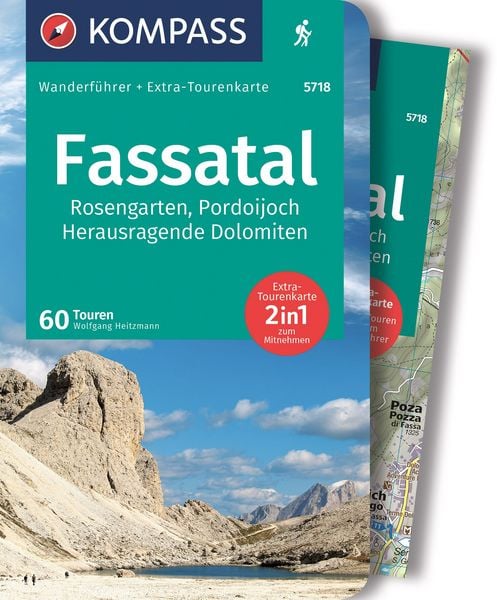 Produktbild: KOMPASS Wanderf&uuml;hrer Fassatal, Rosengarten, 60 Touren