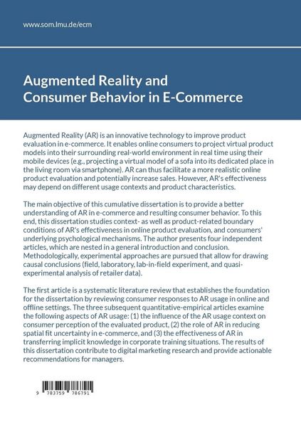 Produktbild: Augmented Reality and Consumer Behavior in E-Commerce