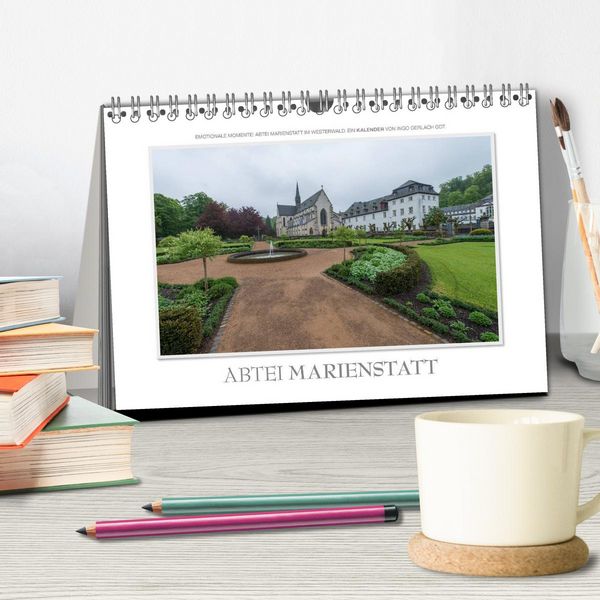Produktbild: Emotionale Momente: Abtei Marienstatt im Westerwald (Tischkalender 2026 DIN A5 quer), CALVENDO Monatskalender