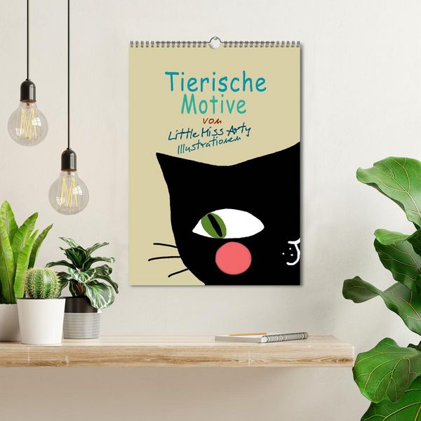 Produktbild: Tierische Motive von Little Miss Arty Illustrationen (Wandkalender 2026 DIN A3 hoch), CALVENDO Monatskalender