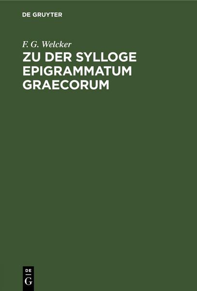 Produktbild: Zu der Sylloge Epigrammatum Graecorum
