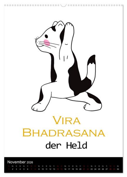 Produktbild: Yogakatzen - ganz entspannt im Hier und Jetzt (Wandkalender 2026 DIN A2 hoch), CALVENDO Monatskalender