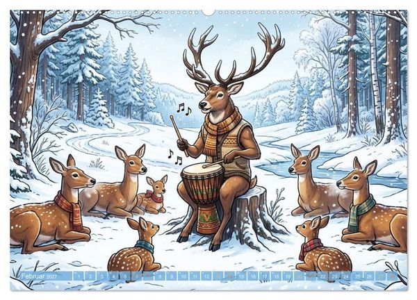 Produktbild: Tierisch musikalisch - Taktgef&uuml;hl mit Humor (Wandkalender 2027 DIN A2 quer), CALVENDO Monatskalender