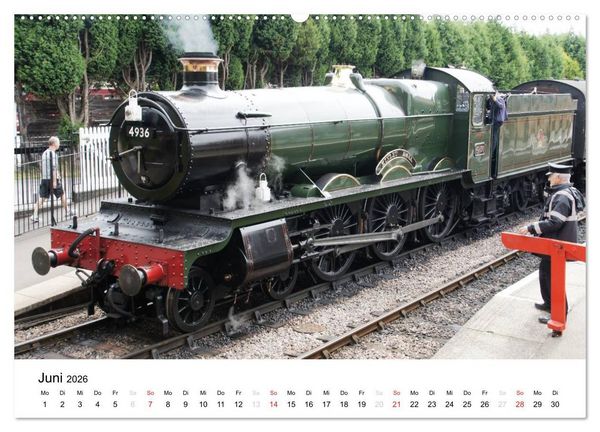 Produktbild: Nostalgische Eisenbahnen Englands (hochwertiger Premium Wandkalender 2026 DIN A2 quer), Kunstdruck in Hochglanz