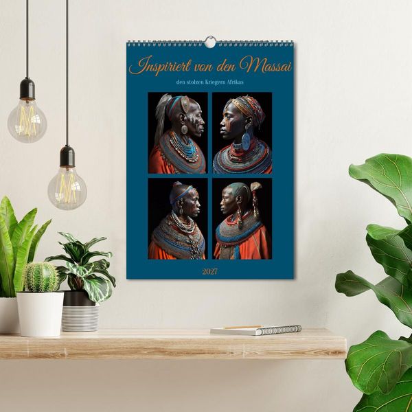 Produktbild: Inspiriert von den Massai, den stolzen Kriegern Afrikas (Wandkalender 2027 DIN A3 hoch), CALVENDO Monatskalender