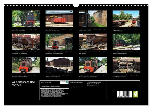 Produktbild: Waldeisenbahn Bad Muskau (Wandkalender 2026 DIN A3 quer), CALVENDO Monatskalender