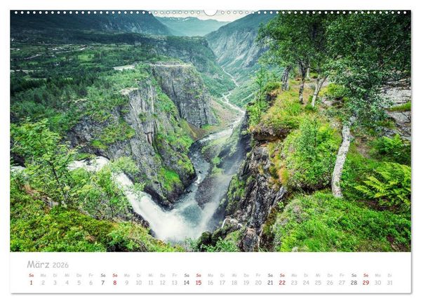 Produktbild: Norwegische Berg- und Fjordlandschaften (Wandkalender 2026 DIN A2 quer), CALVENDO Monatskalender