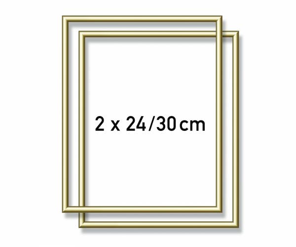 Produktbild: MNZ - 2 x Alurahmen Gold 24 x 30 cm