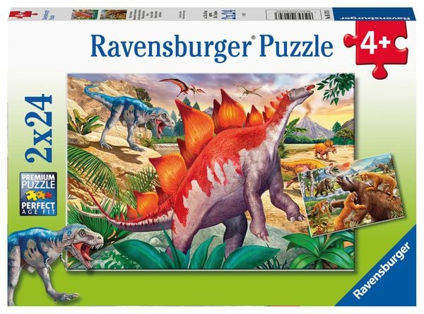 Puzzle Ravensburger Wilde Urzeittiere 2 X 24 Teile