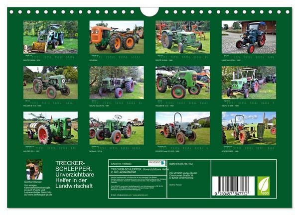 Produktbild: TRECKER-SCHLEPPER. Unverzichtbare Helfer in der Landwirtschaft (Wandkalender 2026 DIN A4 quer), CALVENDO Monatskalender