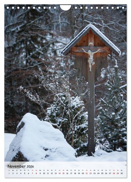 Produktbild: Feldkreuze im bayerischen Oberland (Wandkalender 2026 DIN A4 hoch), CALVENDO Monatskalender