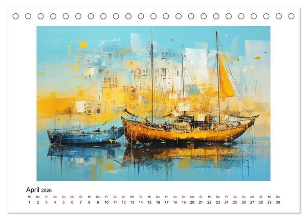 Produktbild: Bunte abstrakte Welt (Tischkalender 2026 DIN A5 quer), CALVENDO Monatskalender
