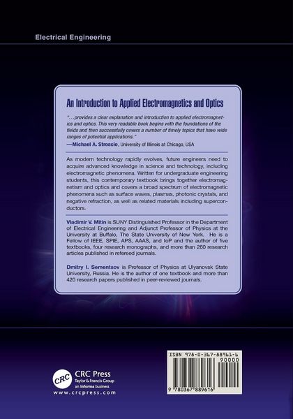 Produktbild: An Introduction to Applied Electromagnetics and Optics