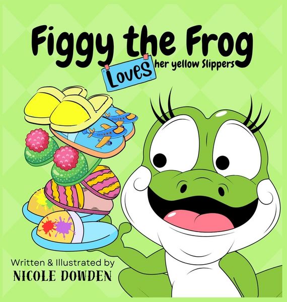 Produktbild: Figgy the Frog loves her yellow slippers.