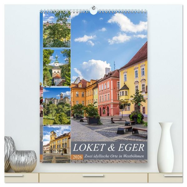 Produktbild: LOKET UND EGER Zwei idyllische Orte in Westb&ouml;hmen (hochwertiger Premium Wandkalender 2026 DIN A2 hoch), Kunstdruck in Hochglanz