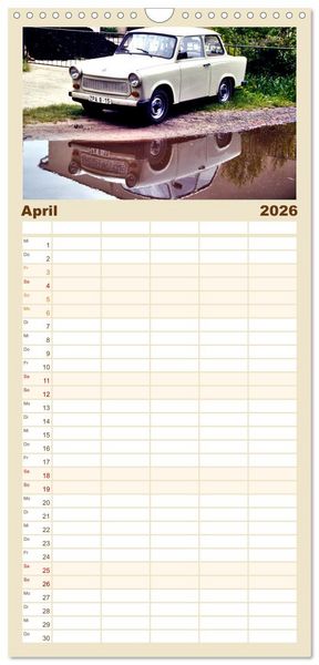 Produktbild: Familienplaner 2026 - Trabi-Land DDR mit 5 Spalten (Wandkalender, 21 x 45 cm) CALVENDO