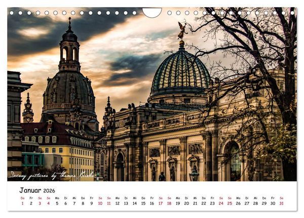 Produktbild: Dresden 2026 - Saxony Pictures by Thomas Kriehn (Wandkalender 2026 DIN A4 quer), CALVENDO Monatskalender