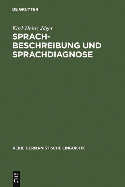 Produktbild: Sprachbeschreibung und Sprachdiagnose