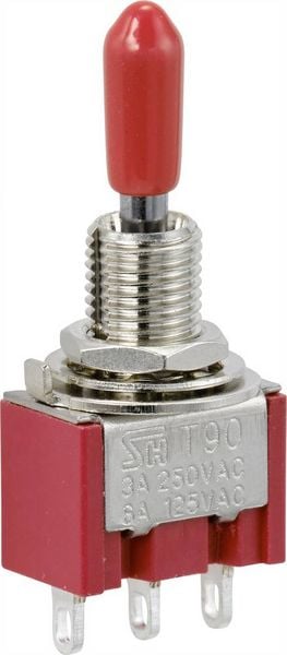 Produktbild: TRU COMPONENTS TC-9353984 Wippschalter 250 V/AC 3A 1 x Ein/Aus/Ein rastend 1St.