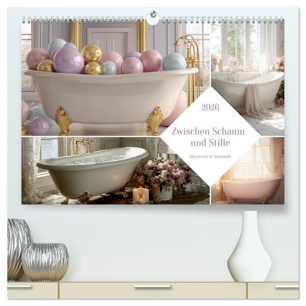 Zwischen Schaum und Stille (hochwertiger Premium Wandkalender 2026 DIN A2 quer), Kunstdruck in Hochglanz