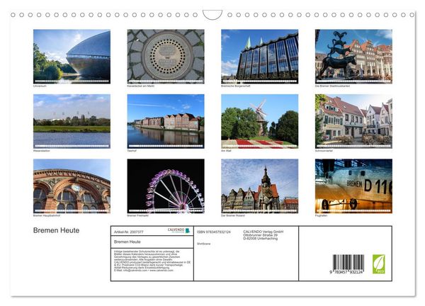 Produktbild: Bremen Heute (Wandkalender 2026 DIN A3 quer), CALVENDO Monatskalender