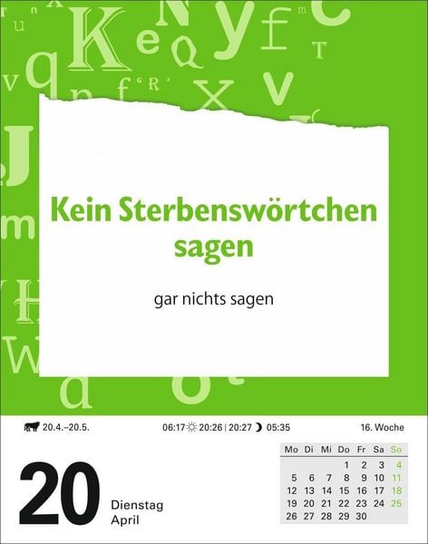Produktbild: Duden Das Salz in der (Buchstaben-)Suppe Tagesabrei&szlig;kalender 2027 - Redewendungen und ihre Bedeutung