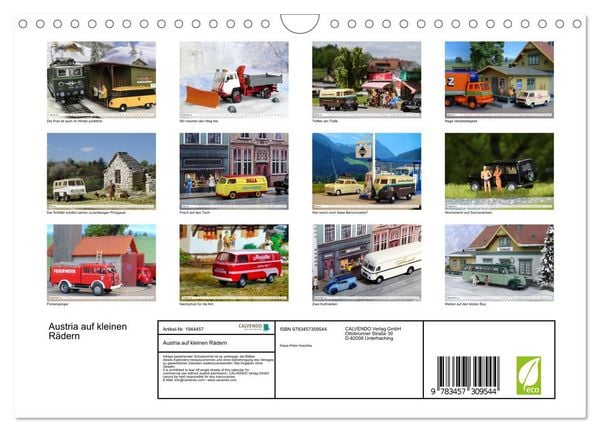 Produktbild: Austria auf kleinen R&auml;dern (Wandkalender 2026 DIN A4 quer), CALVENDO Monatskalender