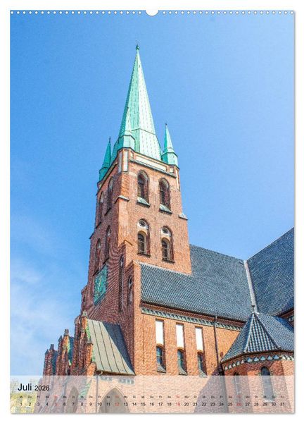 Produktbild: Hansestadt Rostock - Sehensw&uuml;rdigkeiten der Ostseemetropole (hochwertiger Premium Wandkalender 2026 DIN A2 hoch), Kunstdruck in Hochglanz