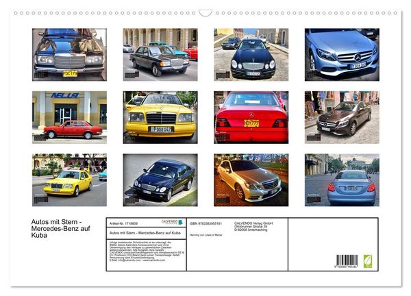 Produktbild: Autos mit Stern - Mercedes-Benz auf Kuba (Wandkalender 2025 DIN A2 quer), CALVENDO Monatskalender